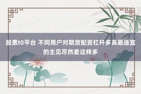 股票t0平台 不同用户对期货配资杠杆多高最适宜的主见尽然差这样多