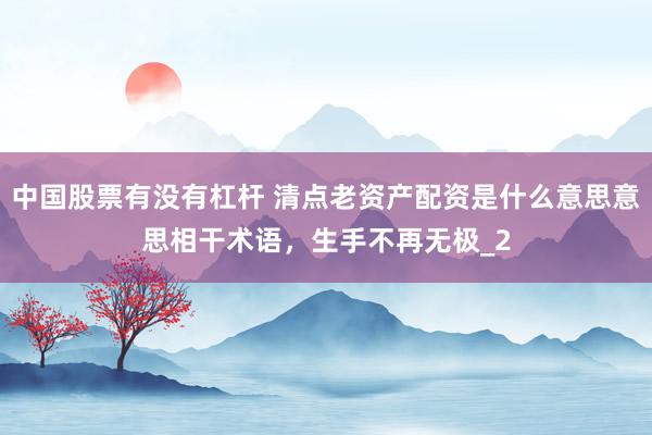 中国股票有没有杠杆 清点老资产配资是什么意思意思相干术语，生手不再无极_2